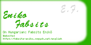 eniko fabsits business card